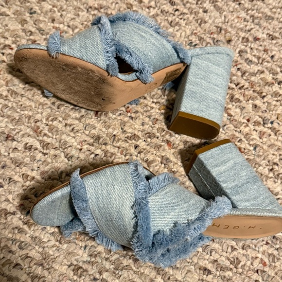 M. Gemi Denim Spezia Fray Mules Heel- Size 37 (7) - Picture 8 of 11